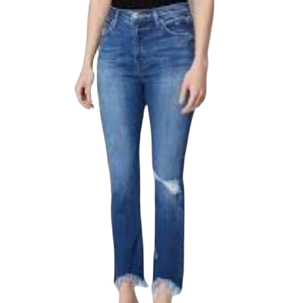 Jonathan Simkhai Distressed Blue Women's Jeans Skinny High Waist Size 26